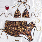Damen Triangel-Bikini mit transparentem Wickelrock