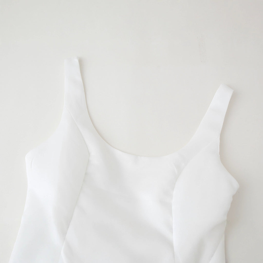 Damen Sommerkleid mit süßem Rüschendesign und verstellbarem Taillengürtel R&B