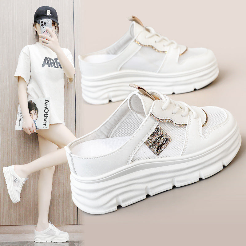 Damen Plattform Sneaker mit atmungsaktivem Mesh-Obermaterial und geräumiger Sohle R&B