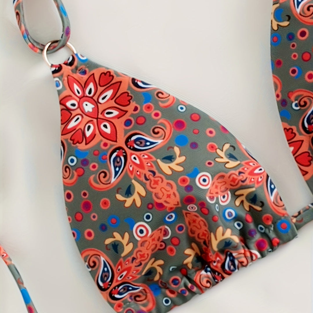 Damen Bikiniset mit verstellbaren Trägern und modernen Schnürdetails R&B