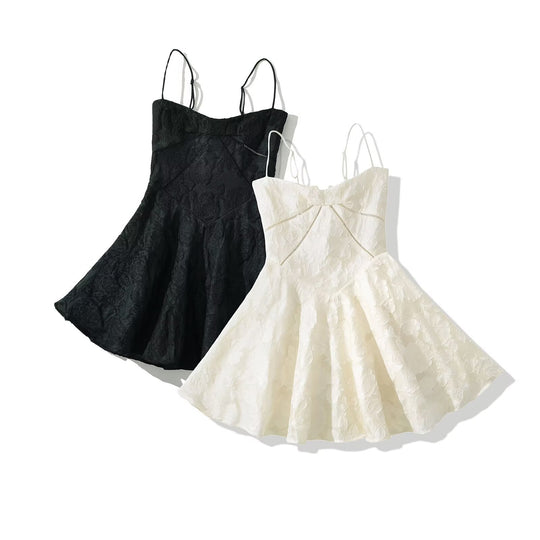 Damen Kleid mit floralem Spitzenmuster und verstellbaren Trägern R&B