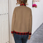 Damen trendige Hemdbluse mit Karomuster und geschmeidigem Material R&B