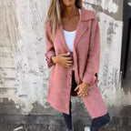 Damen eleganter Wollmantel mit praktischen Taschen R&B