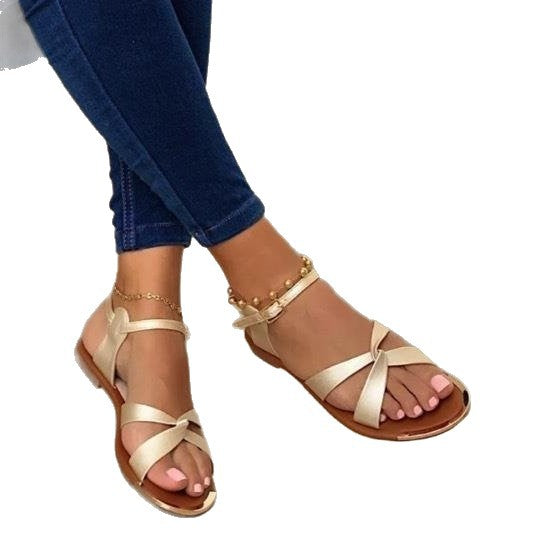 Damen elegante flache Sandalen R&B