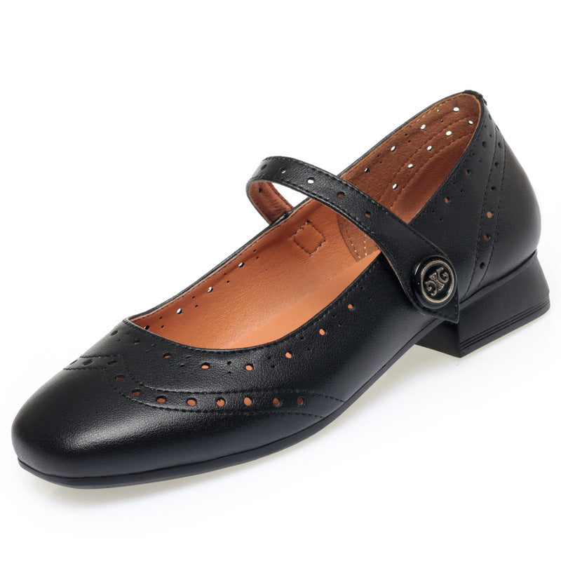 Damen Ballerinas mit verstellbarem Riemen und komfortablem Fußbett R&B