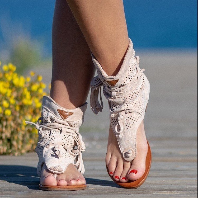 Damen modische Clogs mit atmungsaktiver Perforation und trendiger Schnürung R&B