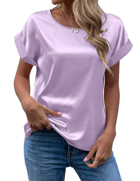 Damen Satin Bluse R&B