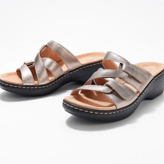 Damen Komfortable Clogs mit anatomischem Fußbett und modischem Riemendesign R&B