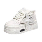 Damen Modische Sneakers mit auffälligem Sternen-Design und bequemer Sohle R&B
