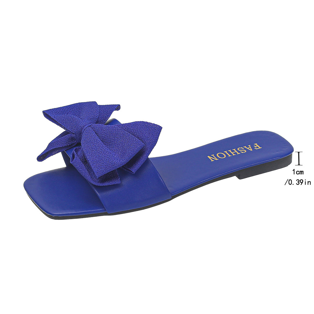 Damen Elegante Slipper mit großzügigem Schleifenverzierungen und glattem Obermaterial R&B
