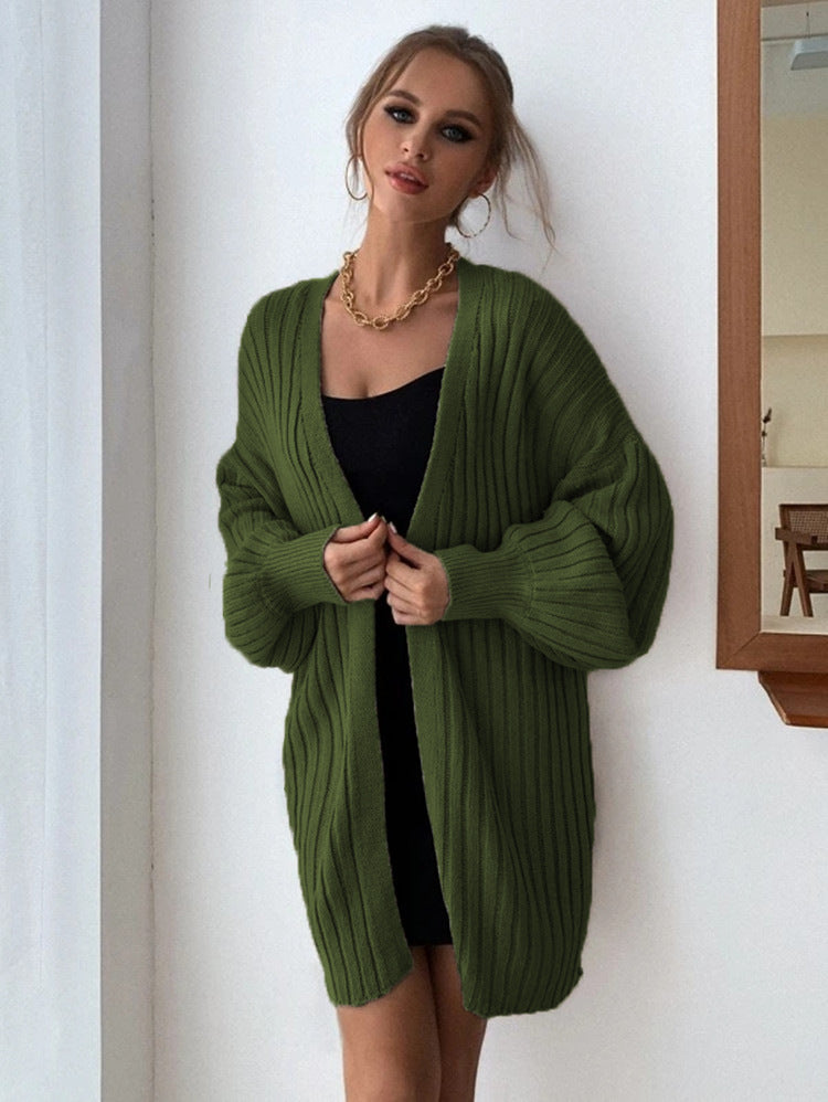 Damen Weitgeschnittener Strickcardigan mit strukturiertem Rippdesign R&B