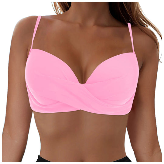 Damen Elegantes Bikinioberteil mit Wickeldesign R&B