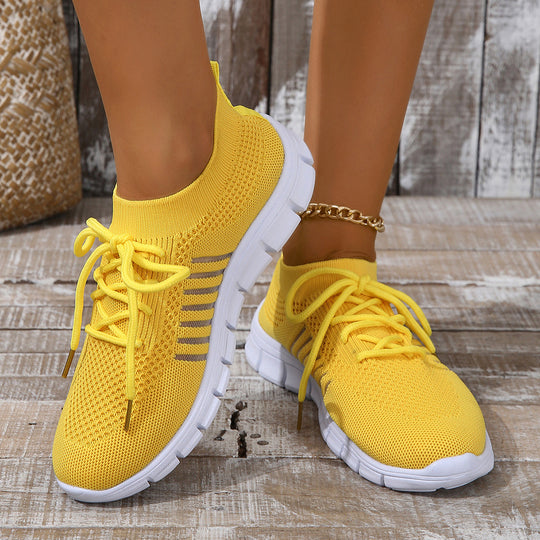 Damen Atmungsaktive Sneakers mit flexiblem Strickdesign R&B