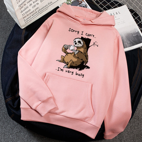 Damen Kapuzensweater mit niedlichem Tiermotiv und verspieltem Spruch R&B