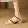 Damen Bequeme Blockabsatzsandalen mit verstellbarem Riemen R&B