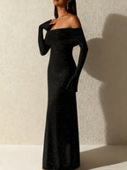 Damen Glamouröses Abendkleid mit figurbetontem Schnitt und verführerischem Ausschnitt EB