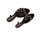 Damen elegante Mules mit dekorativen Perlen R&B