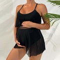 Damen Schwimmunterwäsche mit lässigem Babydoll-Design und verstellbaren Trägern R&B
