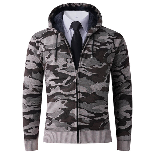 Herren modische Kapuzenjacke mit stylischem Camouflage-Design R&B