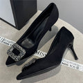 Damen elegante High Heel Pumps mit funkelnder Strassverzierung R&B