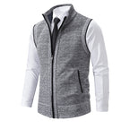 Herren Strickweste mit Reißverschluss und strukturiertem Design R&B