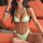 Damen Bandeau-Bikini mit Raffung und Ring-Detail R&B