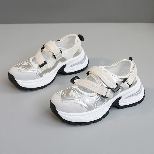 Damen Sportliche Sneakers mit verstellbarem Riemen und atmungsaktiver Obermaterialstruktur R&B
