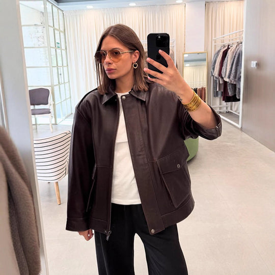 Damen stylische jacke mit praktischen Taschen und modernem Schnitt R&B