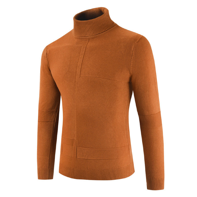Herren Rollkragenpullover aus weichem Strickmaterial mit modernem Design R&B