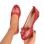 Damen Ballerinas mit eleganter Lochmuster-Applikation und rutschfester Sohle R&B