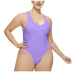 Damen Hochgeschnittenes Rib-Badeanzug R&B