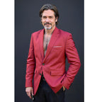 Herren nan taillierter Business-Blazer aus StretchgewR&Be mit Brusttasche und schlanker Silhouette R&B
