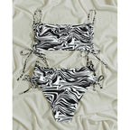 Damen Triangel-Bikini mit verstellbaren Bändern und elastischem Design R&B