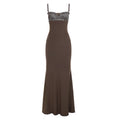 Damen elegantes Maxikleid mit Spitzendetails R&B