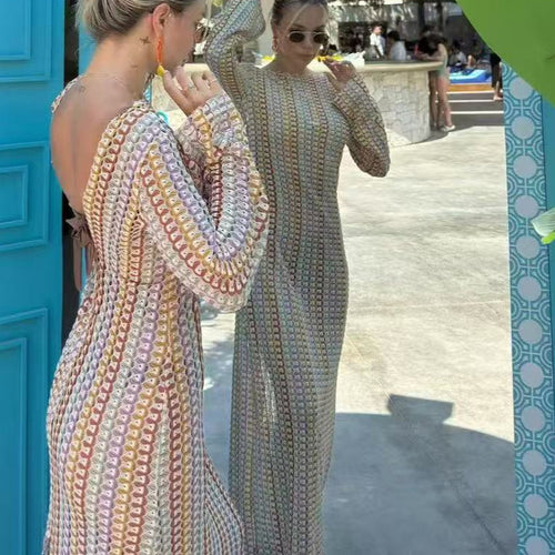 Damen Hüftlanges Strandkleid mit weiter Passform R&B