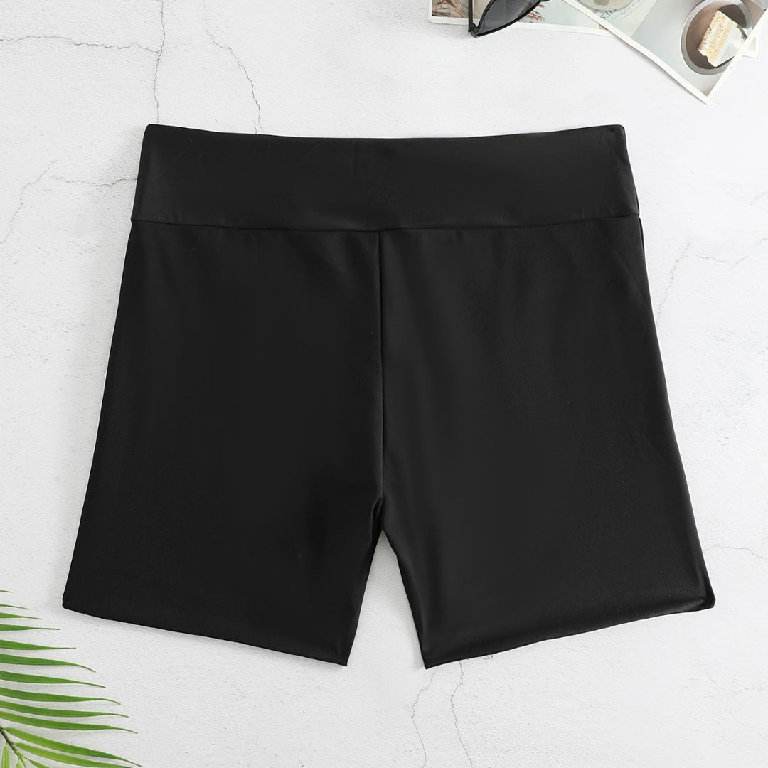 Damen Badeshorts mit hohem Bund und Seitentaschen R&B