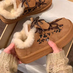Damen Sneaker mit kuscheligem Innenfutter und tierischem Design R&B
