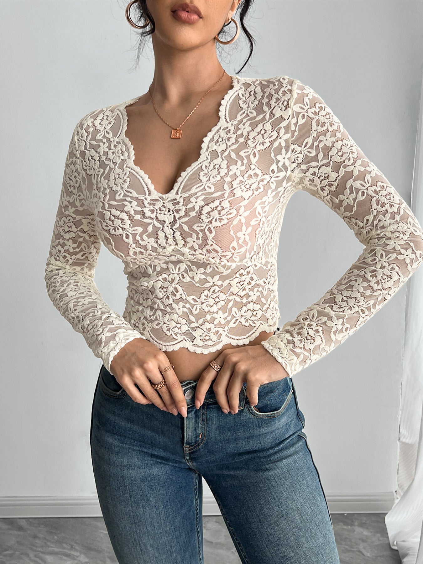 Damen Spitzentop R&B