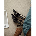 Damen Slingback High Heel Pumps mit eleganten Verzierungen R&B