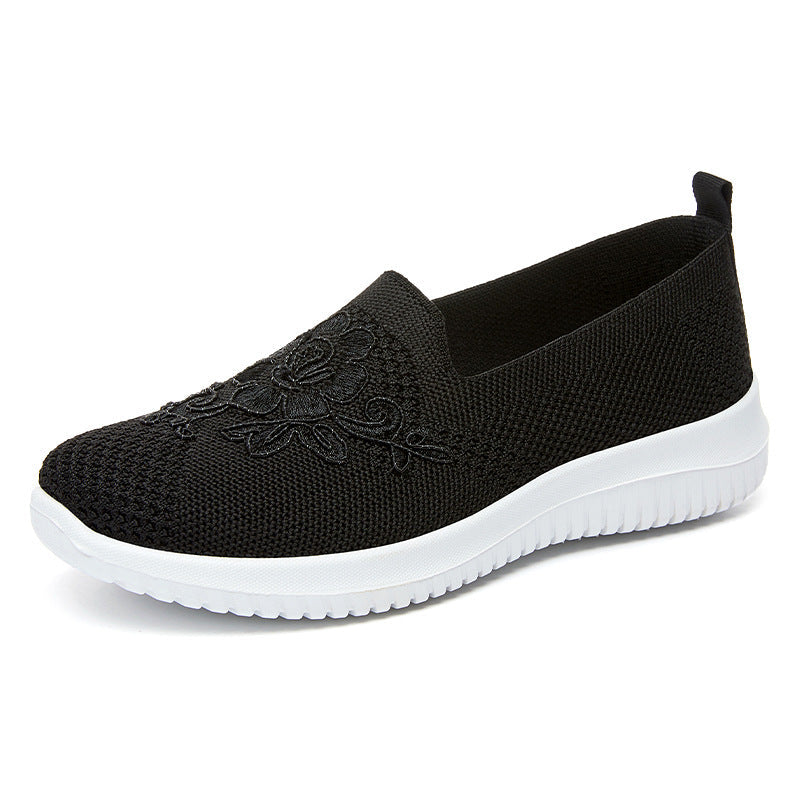 Damen Slip-On Sneakers mit floralen Details R&B