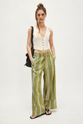R&B | Gestreifte Hose mit weitem Bein