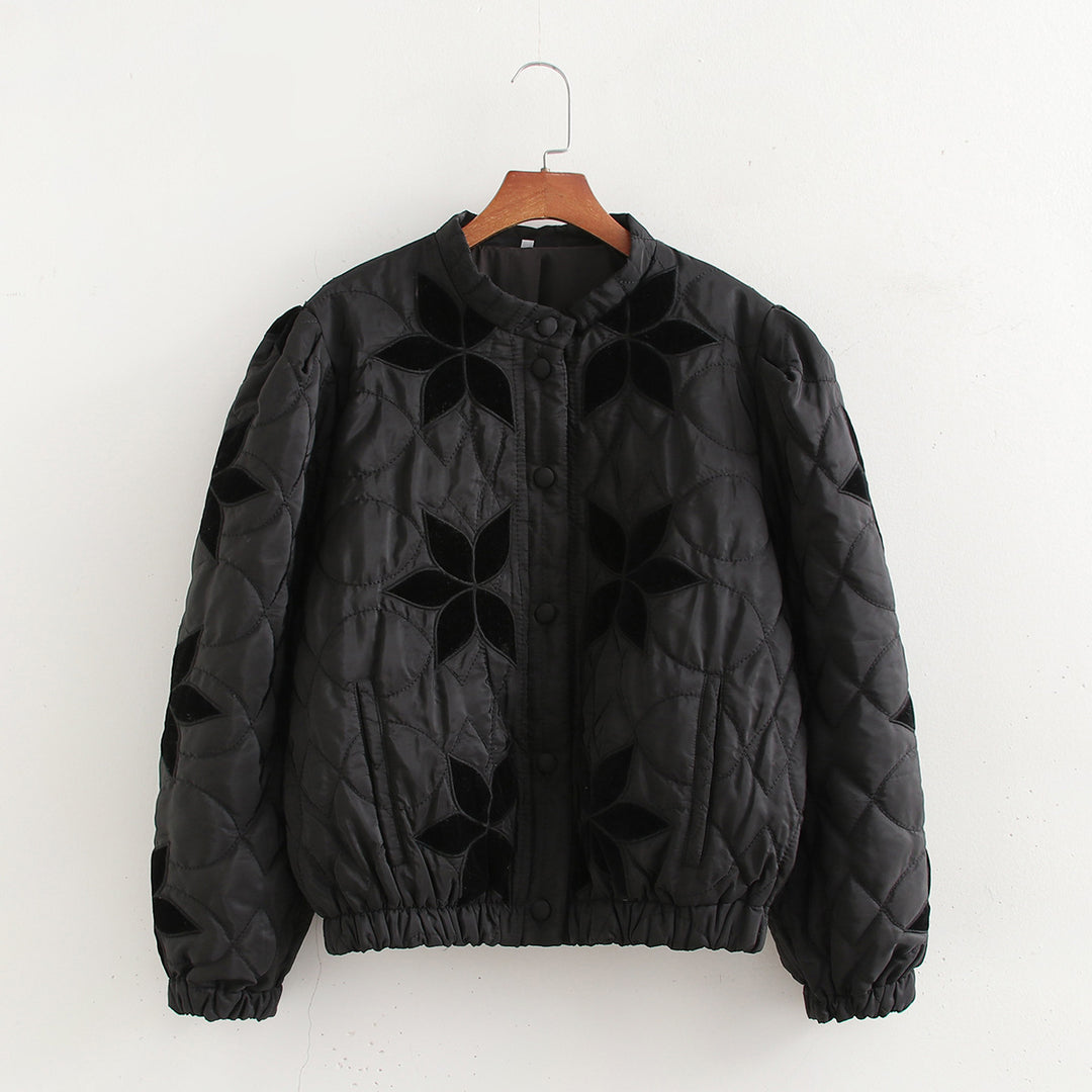 Damen gesteppte Blumenjacke R&B