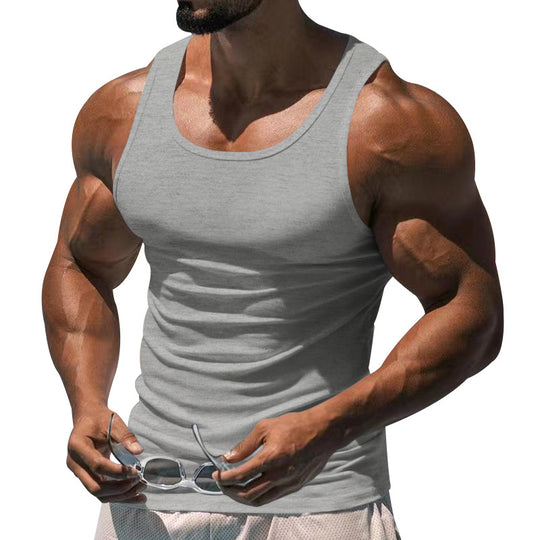 Herren atmungsaktives Sport-Tanktop mit körperbetontem Schnitt und feuchtigkeitsregulierendem Material R&B