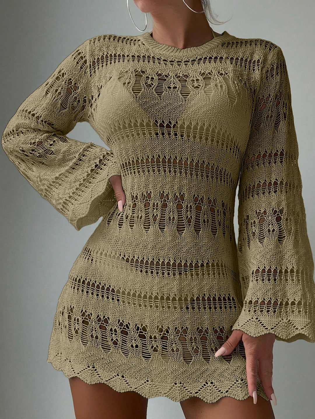 Damen modisches Häkelkleid R&B