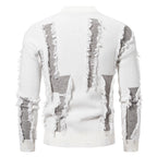 Herren Pullover mit auffälligem Fransen-Design