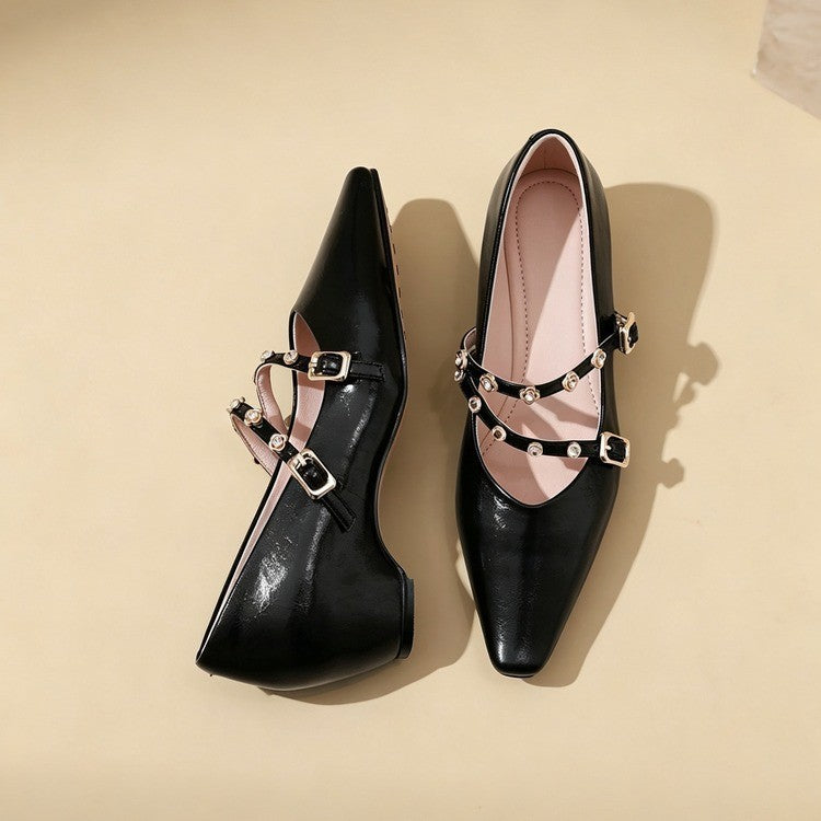 Damen elegante Slingback-Pumps mit funkelndem Riemen
