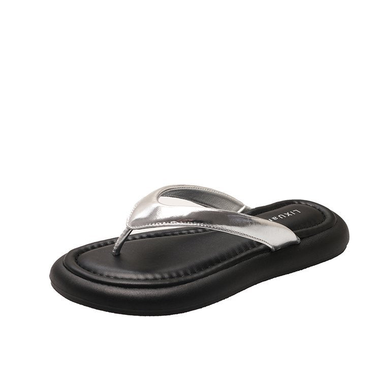 Damen komfortable Zehentrenner-Sandalen mit ergonomischer Innensohle und flexiblem Riemendesign R&B