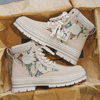 Damen modische und robuste Schnürboots aus strapazierfähigem Material mit einzigartigem Design R&B