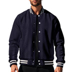 Herren lässige Bomberjacke mit strukturiertem Design R&B
