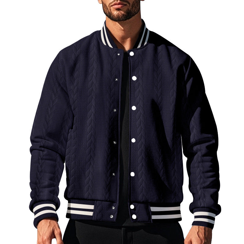 Herren lässige Bomberjacke mit strukturiertem Design R&B